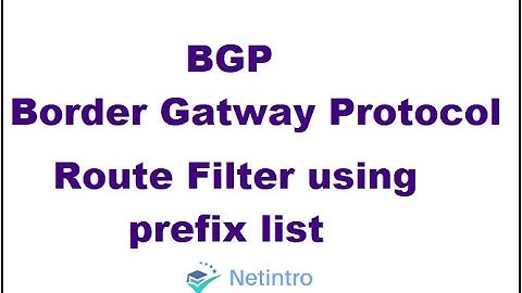 BGP Route Filter  using prefix list