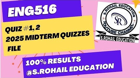 Edu516 || Current Quiz #1, 2 || Midterm Quizzes File || Important Quizzes file by @S.Rohail