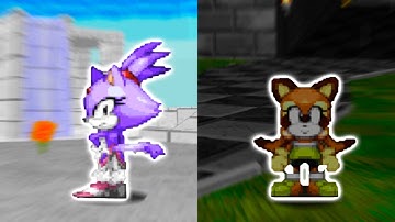 Blaze The Cat & Marine in Sonic Robo Blast 2 - Rush Chars - SRB2 Mods