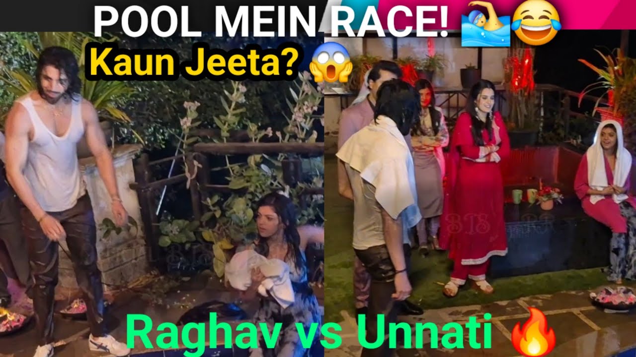 Swimming Pool Mein Dhamakedaar Race😂 | Raghav vs Unnati 🏊‍♂️ Full Funny BTS | Jaane Anjaane Hum Mile