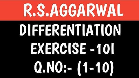 EX-10I(1-10),CLASS-12 MATHS R.S.AGGARWAL