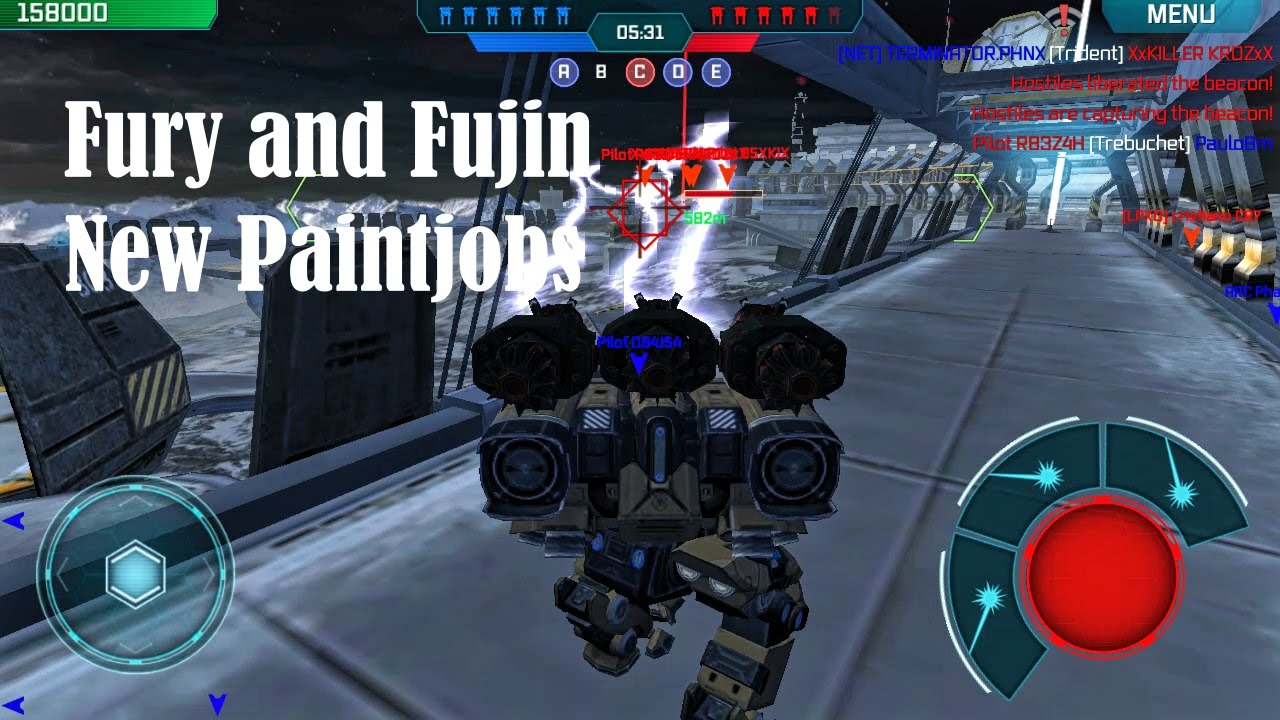 [2.5] War Robots Test Server - Fury and Fujin new paintjob gameplay