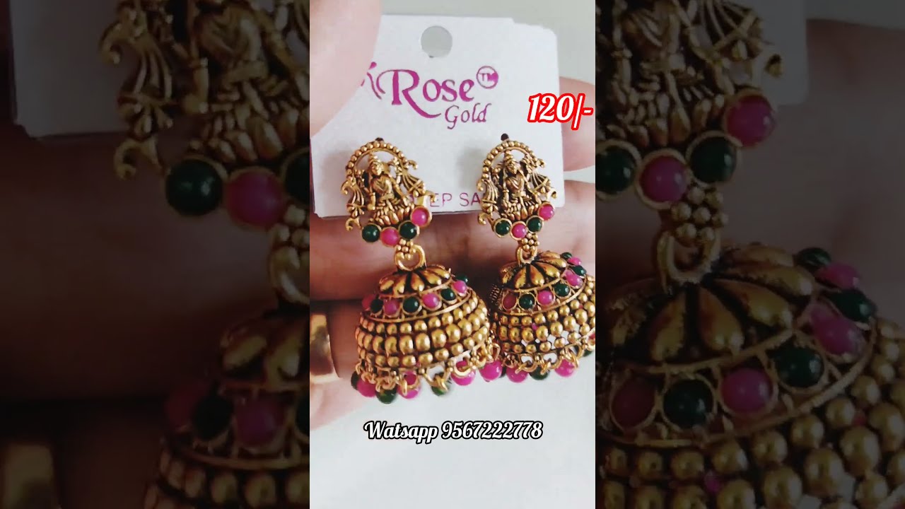  Temple Jewellery Earrings With Ruby And Green Stones Malayalam Simple Online