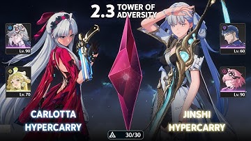S0 Carlotta F2P Team & S0R1 Jinshi F2P Team | Tower of Adversity | Wuthering Waves 2.3