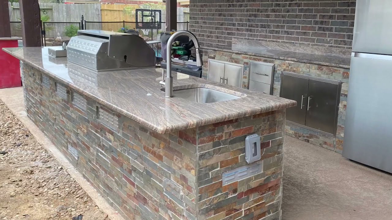 DIY Outdoor Kitchen The Build YouTube