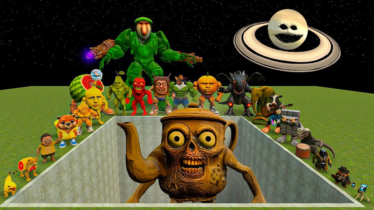 ALL NEW ITALIAN AI BRAINROT MEMES VS THE GIANT PIT WITH TA TA TA TA SAHUR ZOMBIE! - Garry's Mod