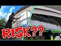 IS WATER FED POLE A RISK??