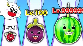 フルーツを合体させて最強のスイカを目指せ！【Watermelon Game Challenge Run】｜ゲーム実況｜★サンサンキッズGAMES★ screenshot 4