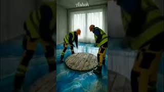 stunning epoxy Aquarium Bedroom floor