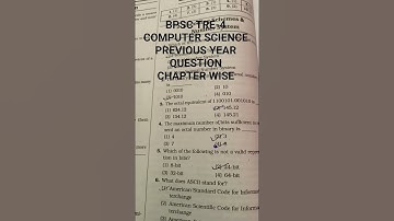 #Bpsc tre 4 computer science question chapter wise