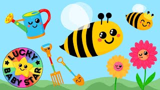 Summer Bees  Baby Sensory Nature Adventure in the Flower Garden with Happy Honeybees & Friends