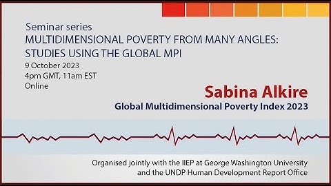 Global Multidimensional Poverty Index 2023