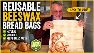 keep your bread fresh with reusable beeswax bread bags! 🍞🐝