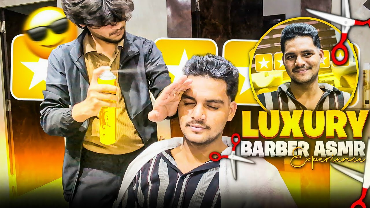 💈LUXURY BARBER ASMR EXPERIENCE | Professional Salon Haircut✂️, Wash for Sleep & Stress Relief | 4K |