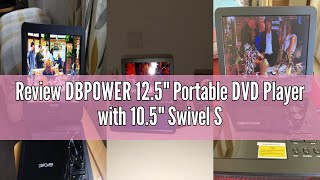 Review DBPOWER 12.5" Portable DVD Player with 10.5" Swivel Screen Car Built-in 5 Hours Rechargeable