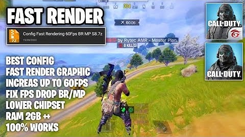 60FPS CONFIG FAST RENDER IN COD MOBILE | FIX FPS DROP BR & MP | CONFIG CODM 2022