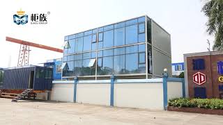 Three floors flat pack combination container house