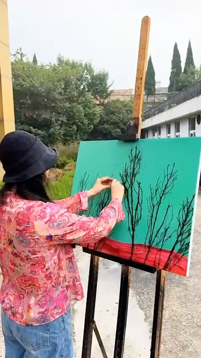 Bringing the quiet beauty of bushes to life with every brushstroke. #shorts