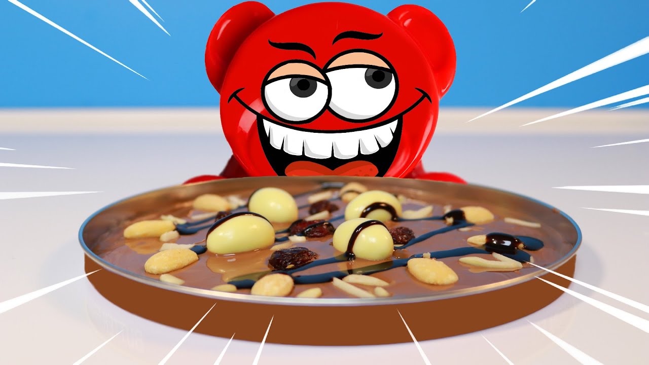 Шоколадная Пицца для желейного Медведя Лаки - YouTube