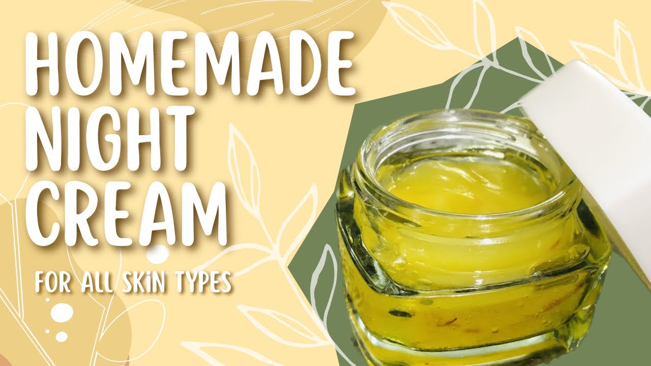 Homemade Night cream for all skin types DIY Aloe Vera Gel cream