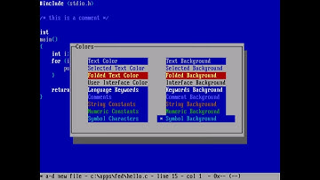 Setting the colors in the FED editor