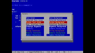 Setting the colors in the FED editor