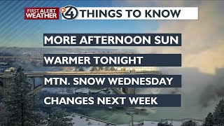 More sunshine today, not as cold tonight