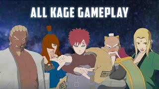 All Kage Gameplay (Jutsu+Combo+Awakening) Naruto Storm 4