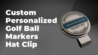 Custom Personalized Golf Ball Markers Hat Clip