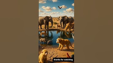 The monkey lives on a mango tree and digs a huge pond#ai #monkey #rain