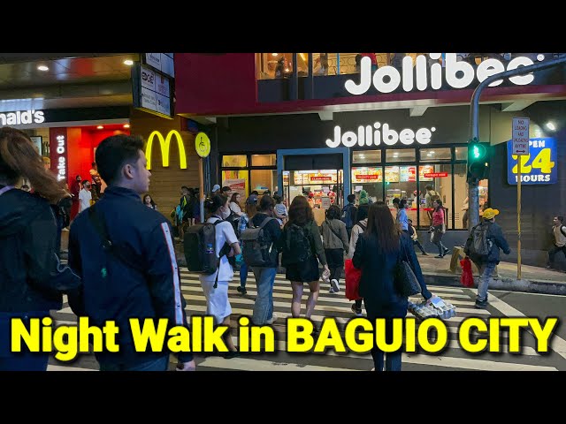 Walking in BAGUIO CITY at NIGHT | Baguio Philippines - Session Road u0026 Magsaysay Avenue class=