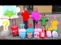 Luggage suitcase toys  more childrens songs ands with five kids