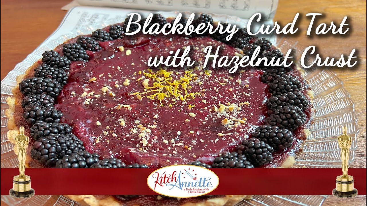 Blackberry Curd Tart with Hazelnut Crust