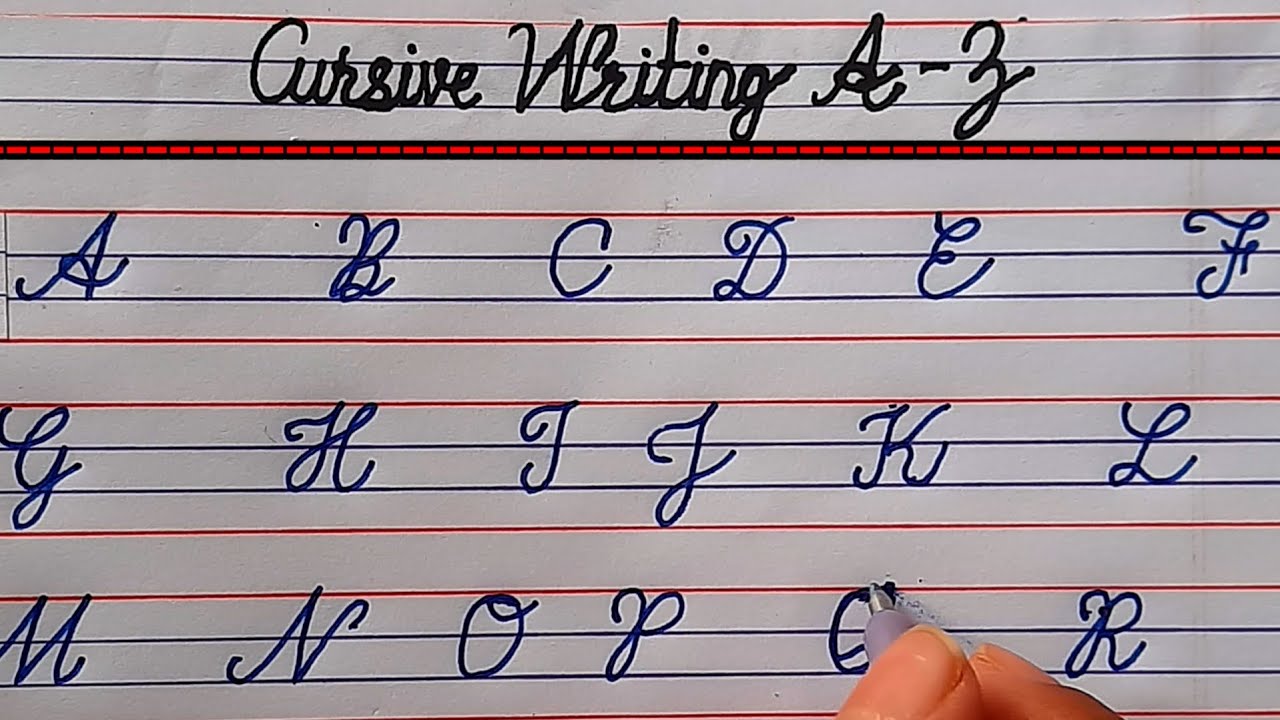 Cursive Youtube Cursive writing A to Z | How to write English capital letters | Cursive ...