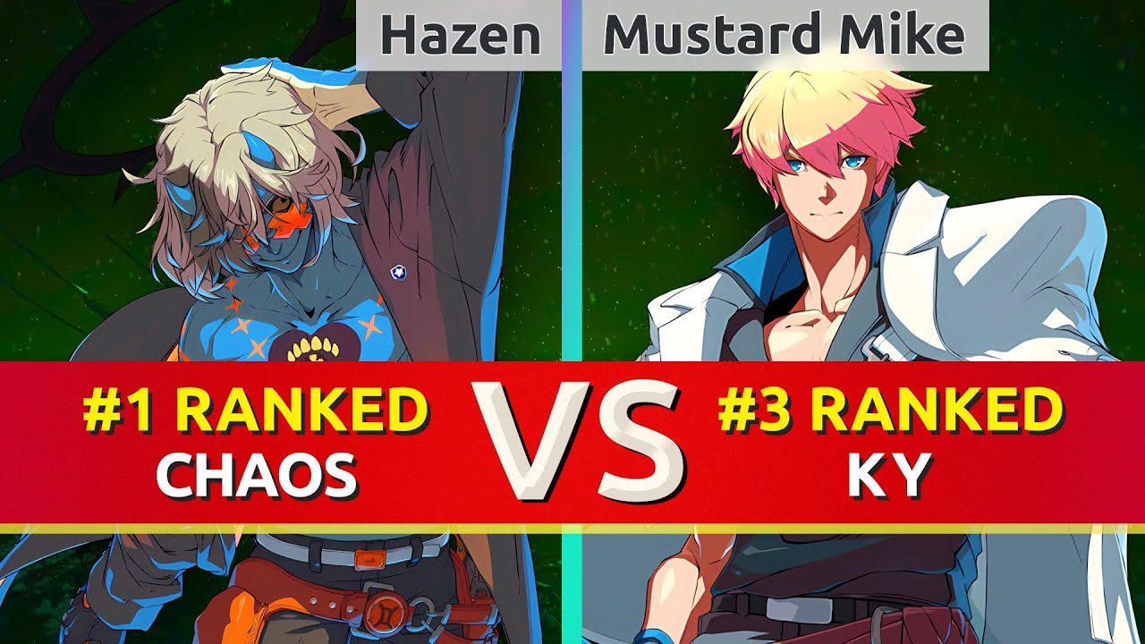 GGST ▰ Hazen (#1 Ranked Happy Chaos) vs Mustard Mike (#3 Ranked Ky). High Level Gameplay