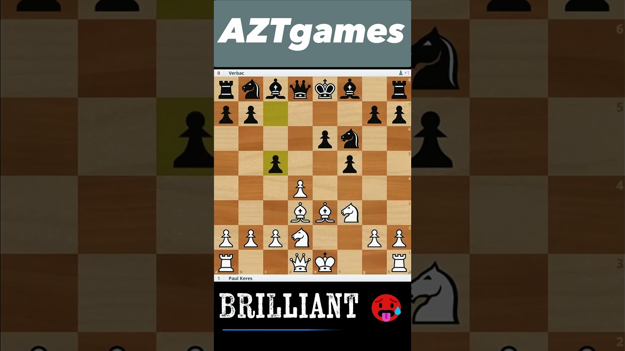 Keres vs Verbac 1933 | Epic Chess Brilliancy Short