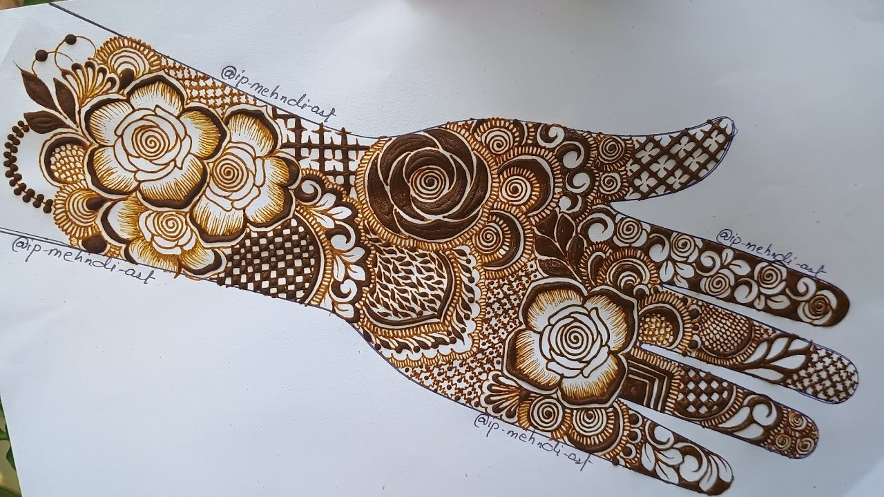 floral bridal hand || floral design 2024 || new look mehndi designs