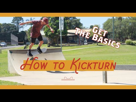 How To Kickturn on a Skate Ramp Beginner Skateboard TrickTip Tutorial - By SkateMoreSurfMore
