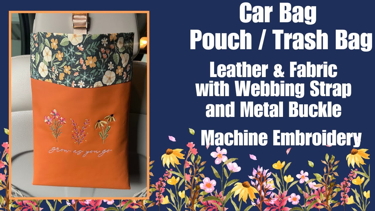 Car Bag / Pouch / Trash Bag - Hoop Studios December 2024 - Machine Embroidery by Kimberbell