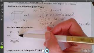 10 Applied Math- Area of Three Dimensional Shapes