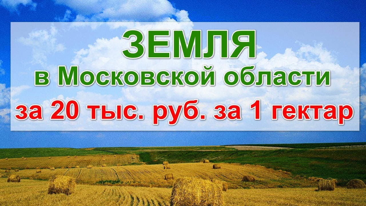 Гектар в подмосковье за 100000 госпрограмма карта участков