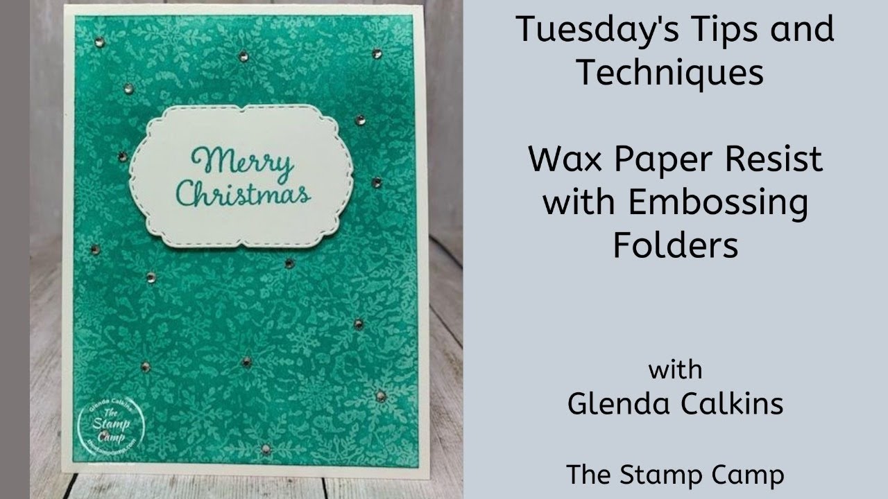 Wax Paper Resist with Embossing Folders - YouTube