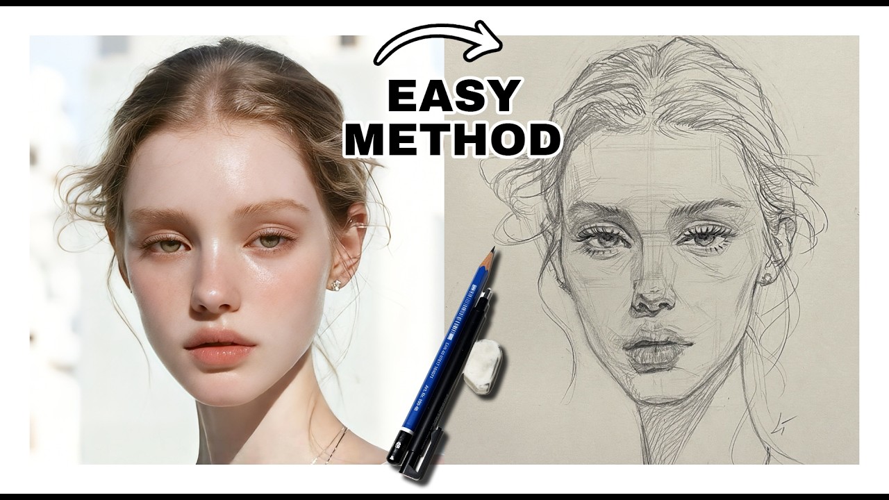 How to Draw a Realistic Face for Beginners(Step by Step!) - YouTube