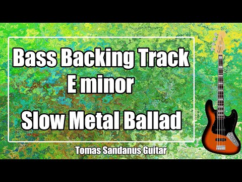 Bass Backing Track E minor - Em - Sad Slow Rock Metal Power Ballad - NO BASS | ST 143