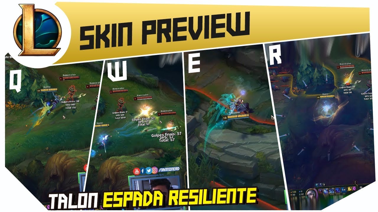 ★ LOL ★ TALON ESPADA RESILIENTE 1350RP ★ SKIN PREVIEW ★ - YouTube
