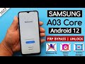 Samsung a03 core android 12 frp bypass without pc  without activity manager new method 2023 june