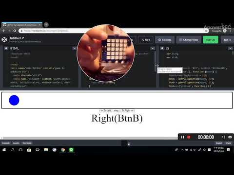 webduino bit  網頁遊戲_用AB按鈕控制球的移動方向(Webduino bit web game_Use AB buttons to control the moving ball)
