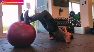 Feet Elevated Stability Ball Glute Bridge Tutorial