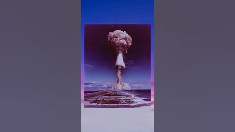 French nuclear tests at Mururoa Atoll in French Polynesia.1971.