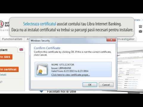 Demo conectare prin certificat - Libra Internet Banking
